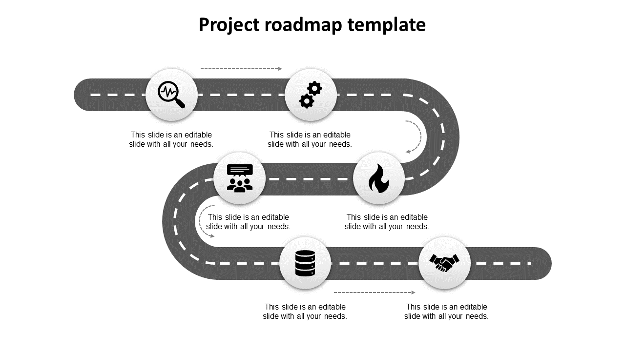 Amazing Project Roadmap Template PowerPoint Presentation